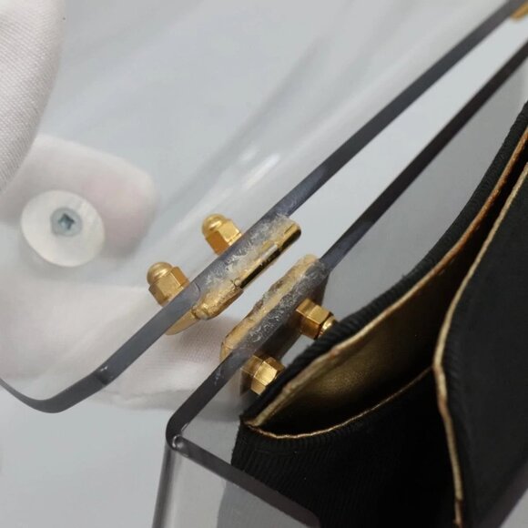 Salvatore Ferragamo Gancini Hand Bag plastic Clear Auth 79216 - Picture 11 of 14